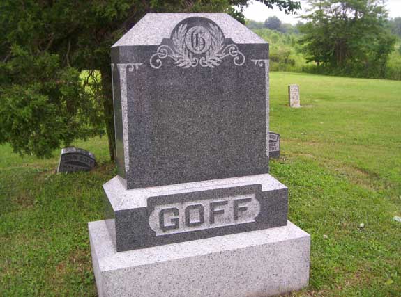 Goff Family marker, West Point, Ohio.